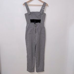 Plaid checkered cut out overalls - Second Skin Overalls
